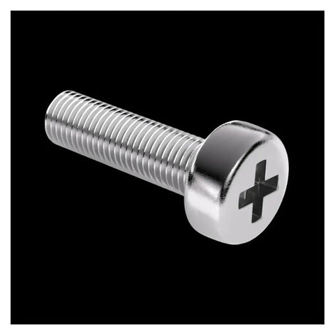 Premium 304 Stainless Steel Cheese Head Cross Recessed Screws M6 M8 Thin Low Head Machine Bolts close-up view of M8 screw