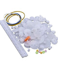 75 Pcs Mixed Plastic Gear Kit With Rack, Pulley, Belt, Worm Gear, Single And Double Gears, 8 To 56 Teeth For DIY Robots