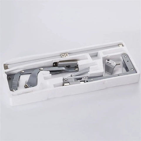 Translational Lift Up Cabinet Door Hinge With Pneumatic Lift Mechanism in packaging for 50 to 90cm cabinets