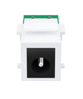No Sweat 5 Pack DC Keystone Jack With 12 Volt Screw Terminal And 5.5Mm X 2.1Mm Connector for wall plate hookup.