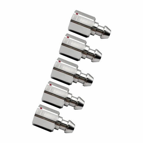 5-pack chrome RTK GPS quick-release adapters for Trimble survey poles