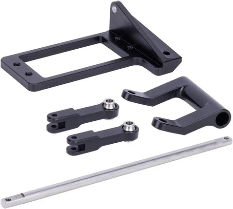Behind The Axle BTA Servo Mount With Hydraulic Steering Link for 1/10 RC Crawler Capra F9 Portal Axle LCG Chassis DIY Parts Black