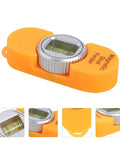 Portable Screw Finder Magnetic Detector for Wood and Metal Studs in vibrant orange, featuring a built-in level and ergonomic design.