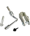 9 Inch Dual Diaphragm Chrome Power Brake Booster Paired With 1 1 8 Bore Master Cylinder And PV4 Disc Drum Proportioning Valve parts including connector and hardware.