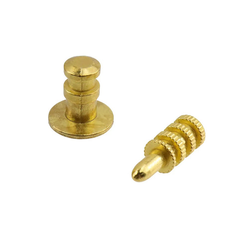 20 Piece Zinc Alloy Table Leaf Connector Kit Featuring Tight Alignment Pins And Heavy Duty Metal Sleeves For Reliable Extension Table Hardware Upgrades And Quick No Sweat Assembly showing two connector pins.