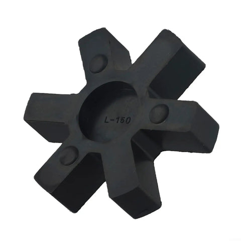 Heavy Duty Rubber Spider Insert For L Jaw Couplings L-150 3.7 Inch Urethane Hub Buffer shown front view, black rubber