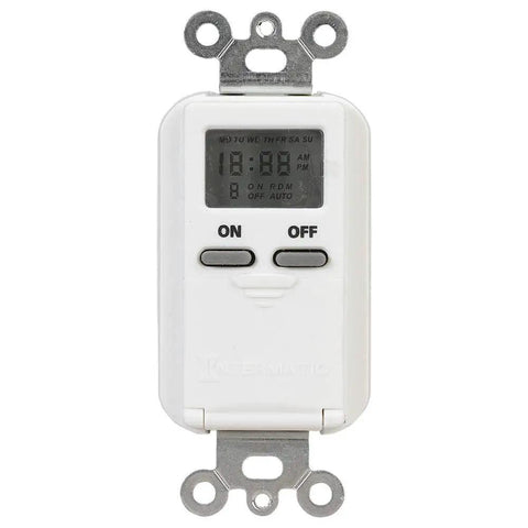 EI500WC 7 Day Single Pole Digital Time Switch For Lights Fans Pumps And More With Smart Twenty Four Seven Scheduling Random On Off Mode
