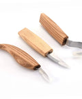 Top Shelf Steel Carving Knife Set Featuring Three Razor Drawknives And Heavy Duty Chisels Built To Slice Through Solid Timber Like Butter Ideal For Handy Folks Crushing Custom Woodwork Projects - three steel knives with wooden handles.