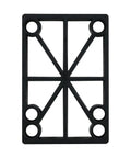 Premium H Block Riser Pads For Skateboards Offer Six Hole Mount Design, black, half inch thick riser pad for deck height.