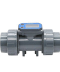 1 Inch LCD Display Flow Meter For PVC Pipe Water NPN Sensor Digital Readout, Plug And Play Lightweight, Front View