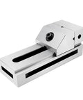 Heavy Duty Cnc Machine Vise With V Jaw Design And Quick Swap Faces For Rock Solid Grip On Round Or Square Stock Smooth Rail Action Built Tough For Daily Shop Grind Qkg88, showing smooth rail action and durable construction.