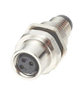 A Code 3 Pin M8 Bulkhead Connector, 3 Pin Male To Female, IP67 Shielded Circular Panel Mount Socket for IO System Automation