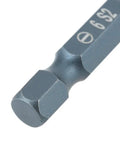 Top Tier Slotted Screwdriver Bits Set With 10 Pieces Featuring Tough S2 Alloy Steel, Magnetic Hold, And 1/4 Inch Hex Shank Perfect For Heavy Duty Drilling And Pro Tool Kits. Slotted S2 steel bit, 1/4 inch hex shank, close-up