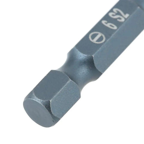 Top Tier Slotted Screwdriver Bits Set With 10 Pieces Featuring Tough S2 Alloy Steel, Magnetic Hold, And 1/4 Inch Hex Shank Perfect For Heavy Duty Drilling And Pro Tool Kits. Slotted S2 steel bit, 1/4 inch hex shank, close-up