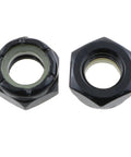 Two Sets Black Imperial Hex M8 Skateboard Side Nut Washers With Non Slip Rubber Ring Built Tough For Skateboard And Longboard