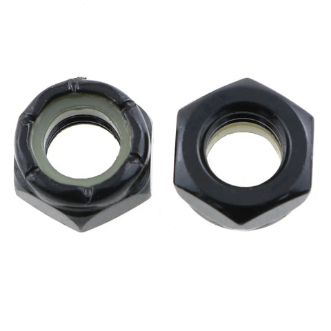 Two Sets Black Imperial Hex M8 Skateboard Side Nut Washers With Non Slip Rubber Ring Built Tough For Skateboard And Longboard