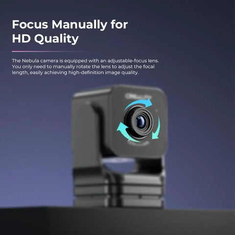 Nebula Camera For 3D Printing With Real Time Monitoring And Time Lapse Spaghetti Detection Cloud WiFi, focus adjustment close-up.