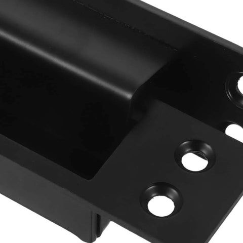 Close-up of Concealed Adjustable 5 Inch Wood Door Hinge Black Square Hidden Cabinet Hinge For Secret Doors Heavy Duty Flush Mount Hardware