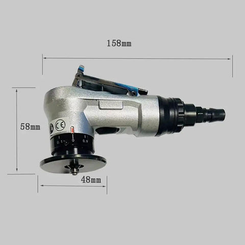 Heavy Duty Pneumatic Chamfering Tool With Six Blades And Four Bearings For Wood Metal Acrylic Deburring Compact Beveler for precise edge finishing.