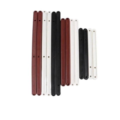 Assorted colored drawer slides including Two Piece Drawer Slides 298mm Smooth Extension Rails White Plastic Runners for Glide.