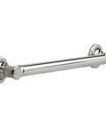 18 Inch Wall Mounted ADA Bath Safety Grab Bar in polished nickel with concealed mounting, 1 1/4 inch diameter, extends 2 3/4 inches