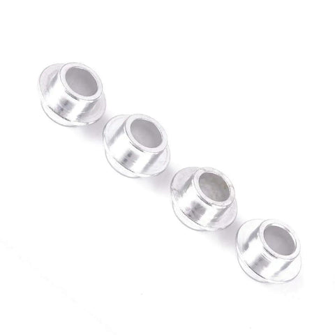 Stainless Steel Skate Bearing Spacers 15Pcs Bushing Replacement Kit For Roller Skates Inline Skates And Scooters 8mm Inner Diameter 17.5mm Outer Diameter Durable Oxidation Resistant Hardware shown in a set of four spacers.