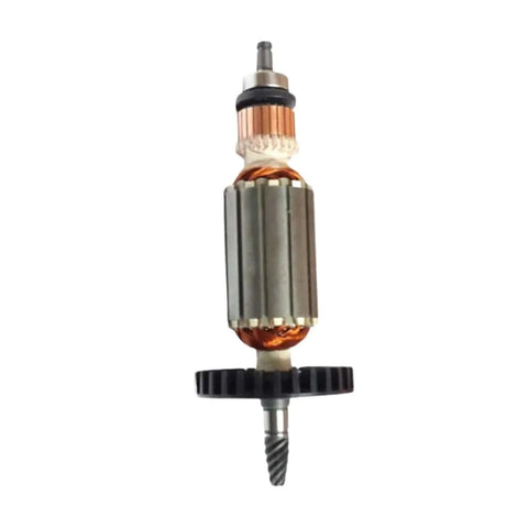 Armature Rotor Assembly For Polisher Motor Replacement, 152 Mm Total Length, 42 Mm Core Height, 35 Mm Core Diameter, 6 Teeth, Beefed Up Copper Windings In Metal Body With High Temperature Enamel, Reliable Replacement Part