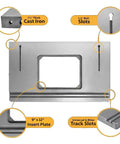 Pro Grade Cast Iron Router Table Extension With Tough As Nails Phenolic Plate And Precision Fence, 1.5" thick cast iron top with slots.
