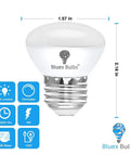 4 Pack R14 LED Bulbs 4W Dimmable 2700K Warm White 40W Equivalent Mini Reflector Flood Light Bulbs With E26 Base For Curio Cabinets And Short Fixtures Energy Saving No Flicker shown with dimensions and features