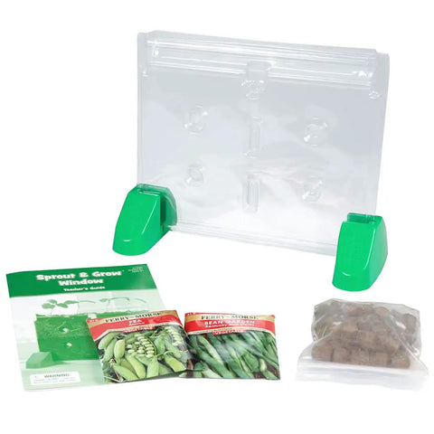 Sprout And Grow Window See Through Sprouts Kit For Kids Gardening Root Viewer And Classroom Science Set For Home Or School Hands On Seed To Sprout Project Ages 5 Plus