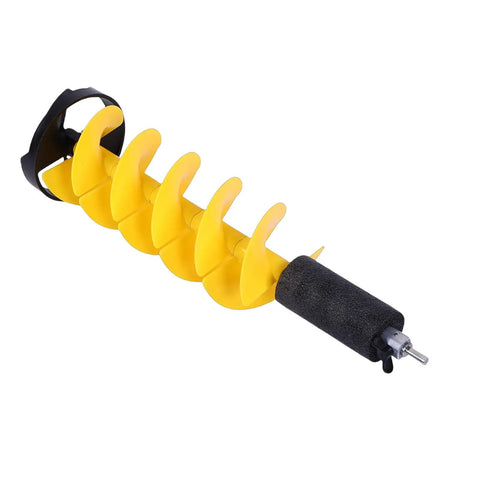 8 Inch Ice Auger Drill Bit With Carbide Cutter 28 Inch Nylon Spiral Post Hole Digger Attachment for Ice Fishing