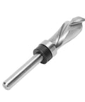 Cool Compression Spiral Router Bit With 1/4 Inch Shank For Fast Wood Trimming, showing tungsten steel cutting edge and shank.