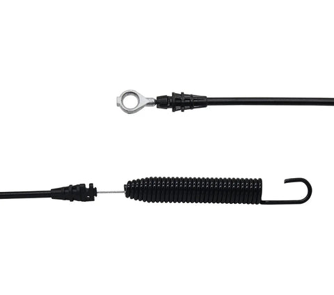 Deck Engagement Cable Replacement For MTD Troy Bilt Yard Man Toro 112-6137 746-04353A 946-04353A Fits Lawn Tractors And Mowers Heavy Duty Replacement Part Beefed Up Steel Wire Cable For Smooth Engagement black steel cable with loop end and spring guard