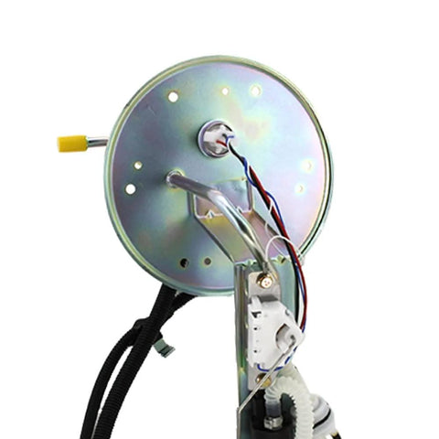 Close-up view of Ford Fuel Pump Assembly That Fits Crown Victoria Lincoln Town Car Mercury Grand Marquis Marauder 2003 2004 V8 4.6L Gas Replace E2336S 4W1Z9H30 Plug And Play Direct Fit Replacement With Verified Compatibility And Durable Build showing top connections and wiring.