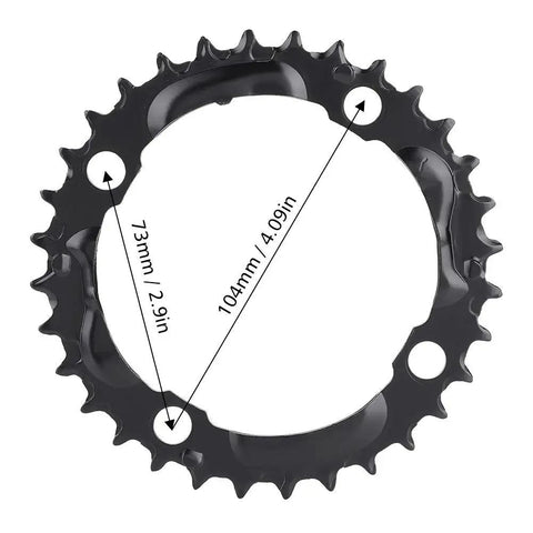 32T 104mm BCD Steel Round Chainring For 9 Speed Mountain Bikes Beefy Steel Build With Quiet Ride And Top Notch Chain Retention