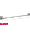 Angular Modern Grab Bar With Concealed Mounting, 36-Inch Stainless Steel Rail That Feels Solid As Heck showing dimensions.