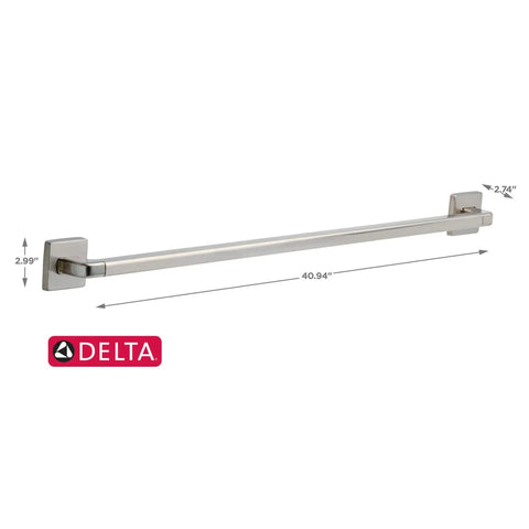Angular Modern Grab Bar With Concealed Mounting, 36-Inch Stainless Steel Rail That Feels Solid As Heck showing dimensions.