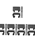 Hella Secure 50 Pack Rattan Wicker Furniture Connectors Heavy Duty Plastic Patio Chair Clips displayed in various configurations.