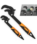 Self Adjusting Universal Wrench Set 1045 Steel Heavy Duty Workhorse DIY Spanner With One Hand Operation Two Piece Toolkit