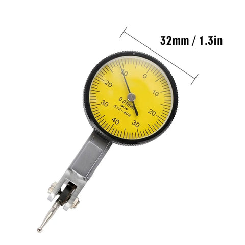 Pro Grade Dial Indicator Magnetic Stand With Bore Gauge And Micrometer Tools For Precision Measurements Hour Type Indicator And Comparator Watch Magnetic Base Stand For Metrology And Precision Machining Tasks, 32mm dial gauge