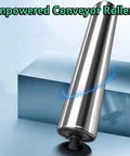 Commercial Stainless Steel Conveyor Rollers Two Pack Spring Loaded Gravity Bearings, unpowered and smooth slide design.