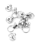 Top Shelf Solid Brass Screw Back Rivet Studs 10 Piece Set Round Head Threaded Ring Spikes For Heavy Duty Leathercraft Diy Fasteners With Beefy Build And Dope Gold Shine, shiny silver rivet fasteners for leather projects.