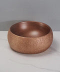 USZWBY Vessel Sinks Bathroom Sink European Round Rose Gold Home Hotel Above Counter Basin Ceramic Wash Bathroom Bowl Sink on marble.