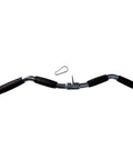 29 Inch Revolving Lat Pulldown Bar With Rubber Grip For Cable Machines, straight bar with carabiner in white background