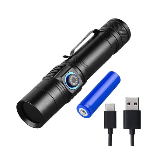 365nm UV Flashlight Blacklight For Minerals And Rock Hunting, Resin Curing, Pet Urine And Blood Detector, AC Leak Finder