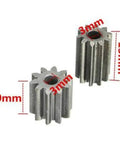 RS550 12V Two Pack High Torque Electric Motors For Kids Ride On Cars With A B C Gear Set 15000RPM Replacement Parts showing gear dimensions