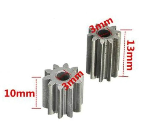 RS550 12V Two Pack High Torque Electric Motors For Kids Ride On Cars With A B C Gear Set 15000RPM Replacement Parts showing gear dimensions