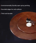 Round Wooden Lazy Susan Turntable For Dining Table With Smooth 360 Degree Two Way Rotation Anti Slip Feet Eco Friendly Hardwood