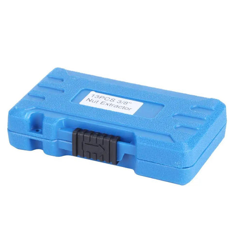 Blue case for Bolt And Nut Removal Extractor Socket Tool Kit With Beast Grip For Tough Bolts, 3/8 Inch Square Drive.