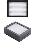 Replacement Accessory Kit For Roomba I7 I7 Plus E5 E6 Vacuum Cleaners With Two Sets Of Multi Surface Rubber Brushes, Four Side Brushes, Four Filters, And One Tool, Easy Snap In, Perfect Fit, Ready To Boost Cleaning Power showing two replacement filters with white pleated design.